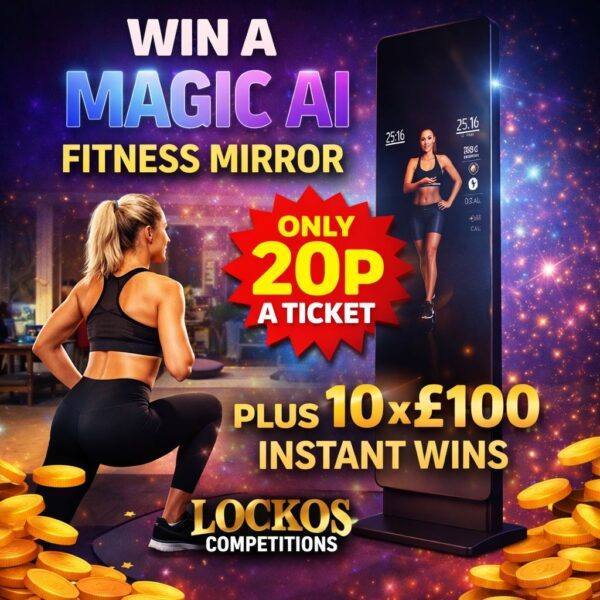 WIN A MAGIC AI WORKOUT MIRROR! 20P TO ENTER! 10X £100 CASH INSTANT WINS TO BE WON!