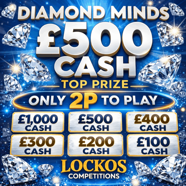 DIAMOND MINDS! £500 CASH FOR 2P! WIN UP TO £1K INSTANTLY!