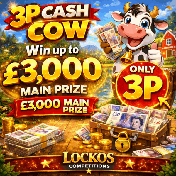 3P CASH COW! £3,000 CASH END PRIZE! WIN UP TO £3,000 CASH INSTANTLY!