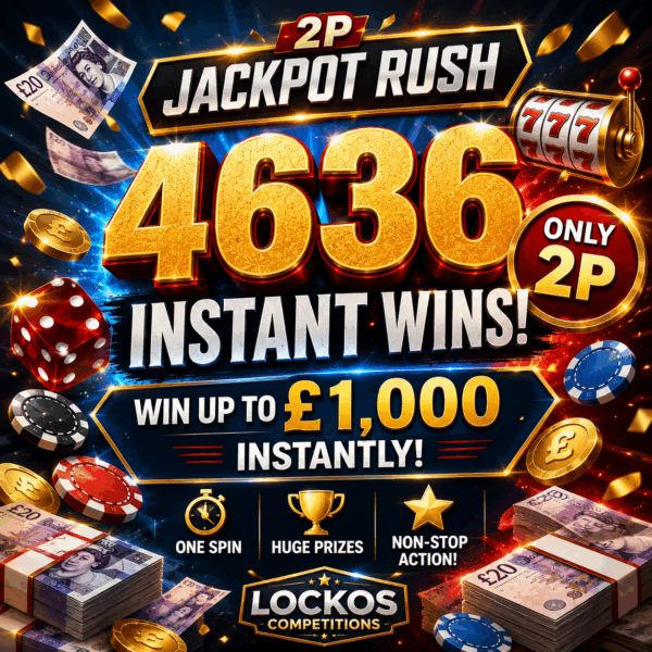 2P JACKPOT RUSH! 4636 INSTANT WINS! 2P ENTRY!